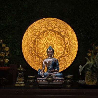 Tranh Mandala - Tranh xơ dừa có nguyên liệu chính từ những cành dừa cạn