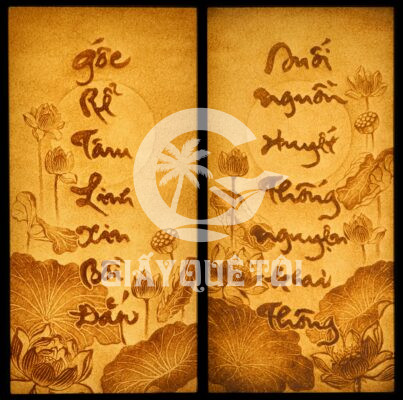 Tranh Giay Dua - Nét thư pháp đặc trưng của Sư Ông Làng Mai