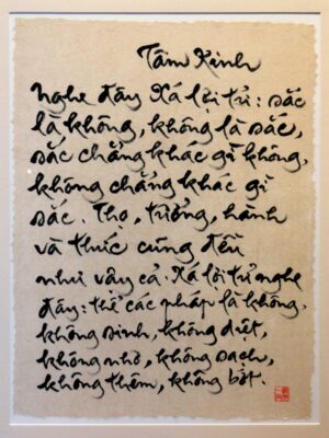 Tranh Giay Dua - Nét thư pháp đặc trưng của Sư Ông Làng Mai