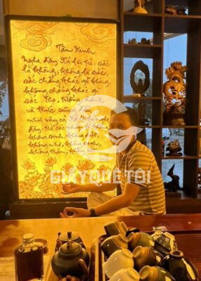 Tranh Giay Dua - Nét thư pháp đặc trưng của Sư Ông Làng Mai